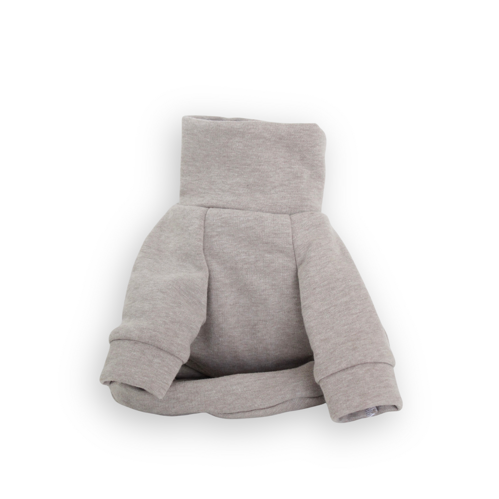 Beige cotton dog sweatshirt with raglan sleeves, from Lana Royals Pet Wear.