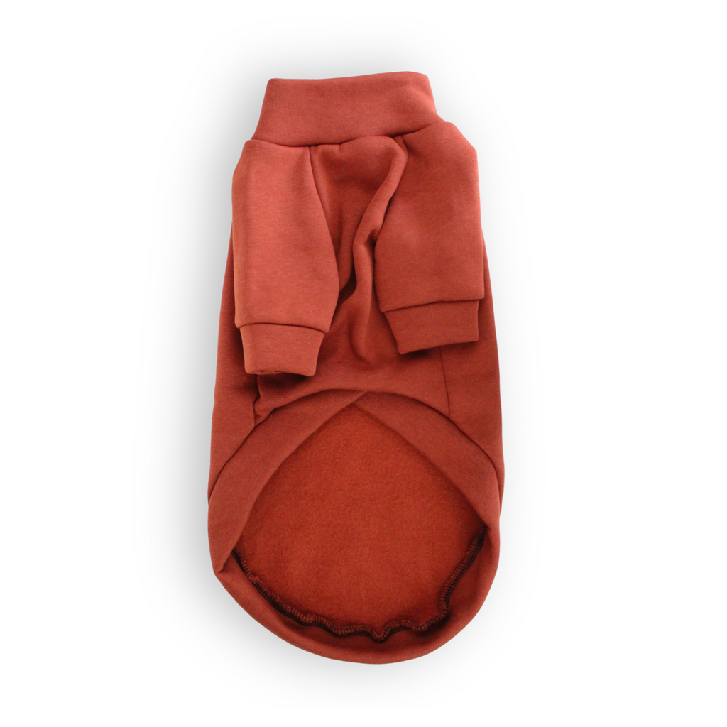 Terracotta cotton sweatshirt for dogs, from Lana Royals Pet Wear.