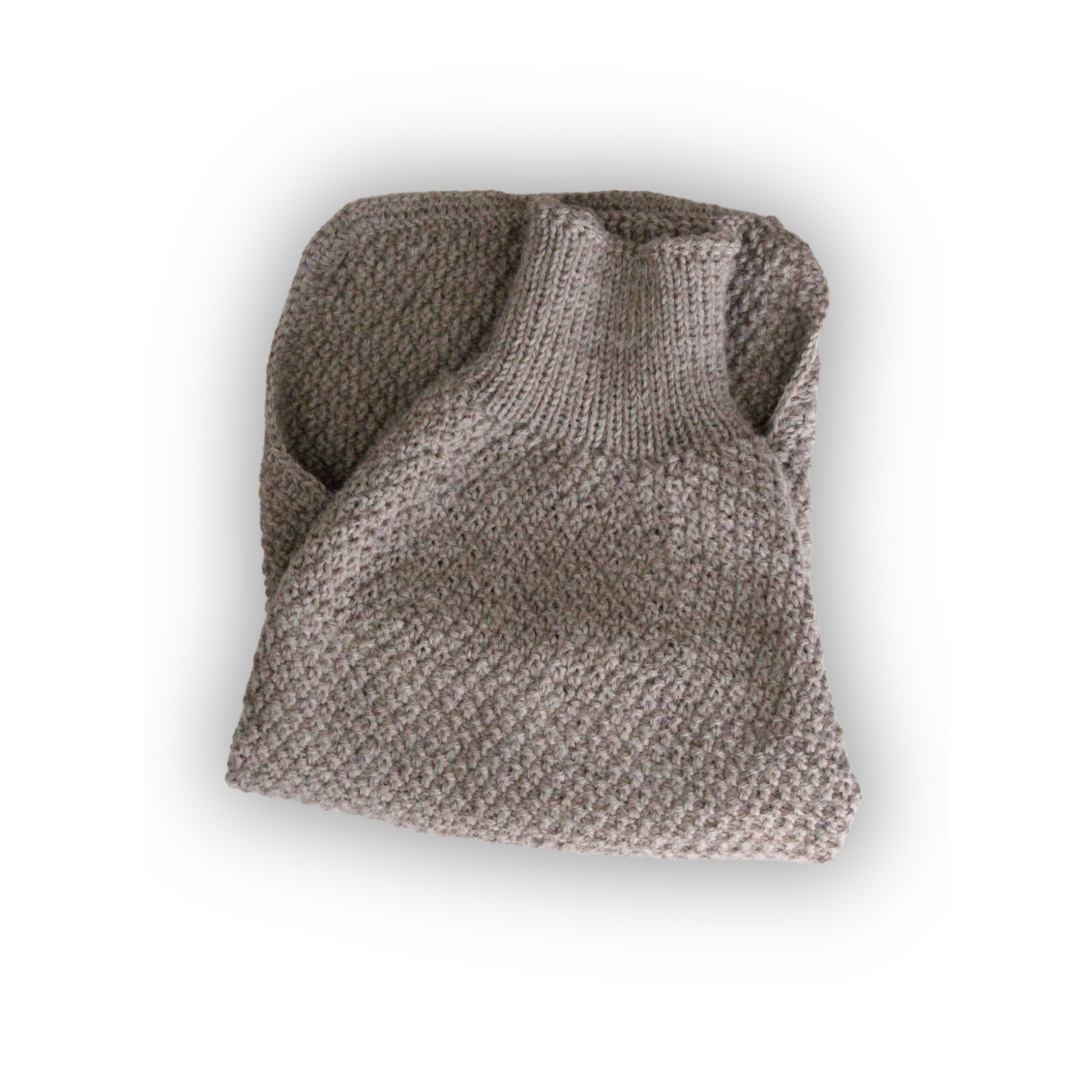 Hand-knitted beige wool dog sweater, from Lana Royals Pet Wear.