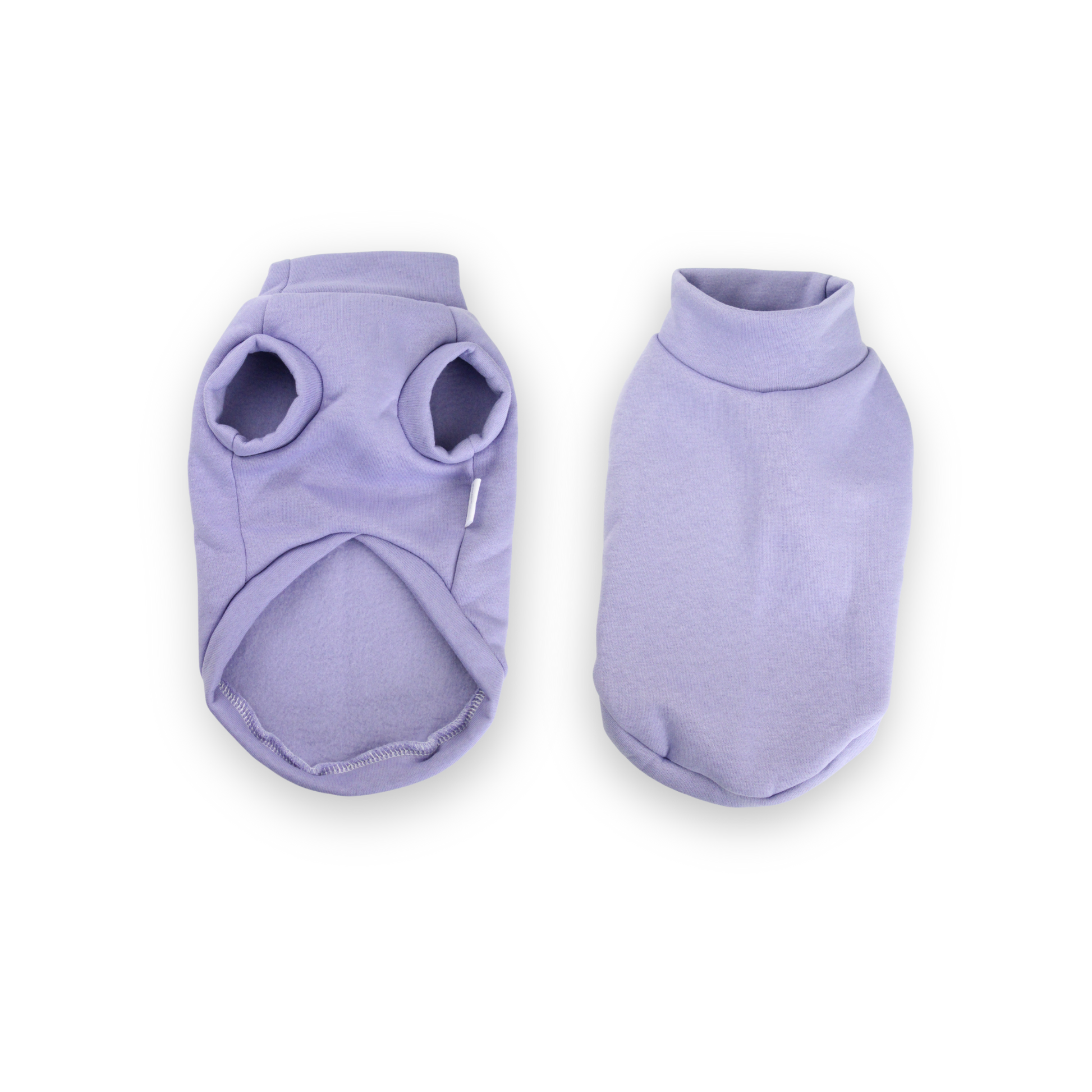 Lilac cotton sweatshirt vest for small dogs from Lana Royals Pet Wear.