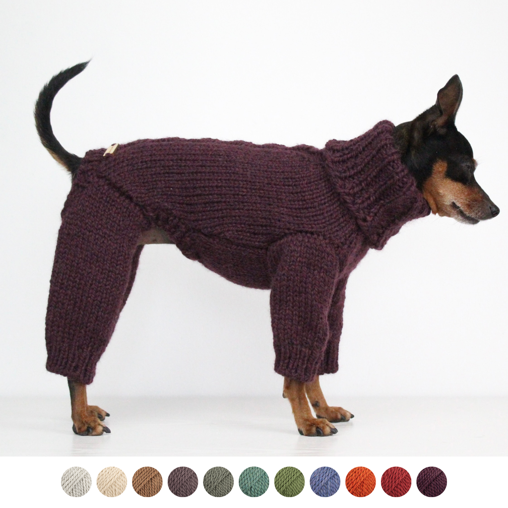 ARCTIC Overall Hand-Knitted Alpaca Wool Turtleneck Sweater for Small Dogs | Custom-Tailored, Made to Measure