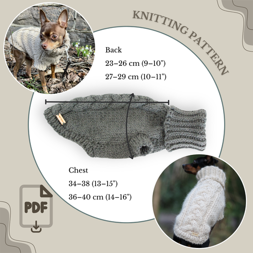 'ARCTIC' Dog Sweater – PDF KNITTING PATTERN