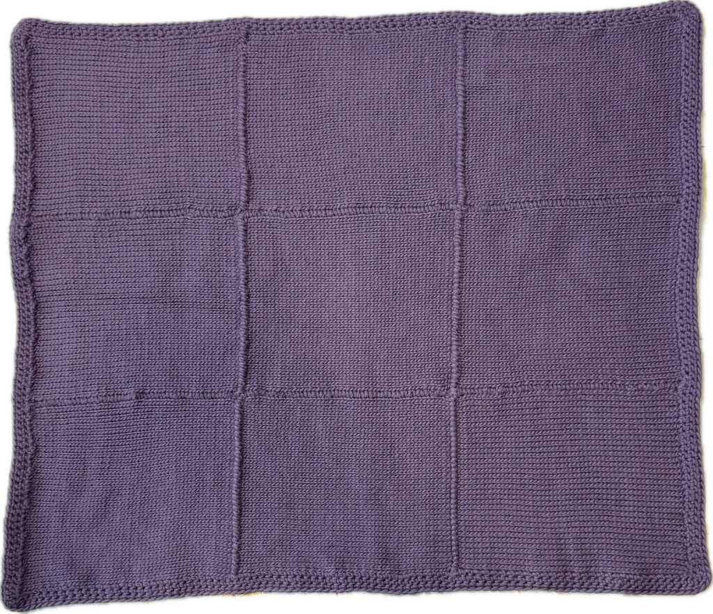 SNOW Amethyst Purple Hand-Knitted Alpaca Wool Blanket for Small Dogs or Cats | 80 x 90 cm