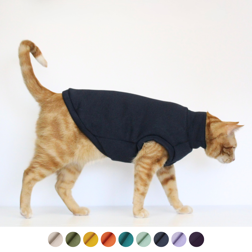 Sweatshirt Sleeveless Tank-Top Vest for Cats | Custom-Tailored, Made to Measure