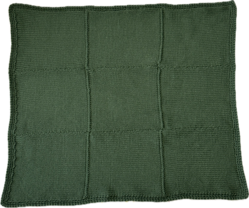 SNOW Emerald Green Hand-Knitted Alpaca Wool Blanket for Small Dogs or Cats | 80 x 90 cm