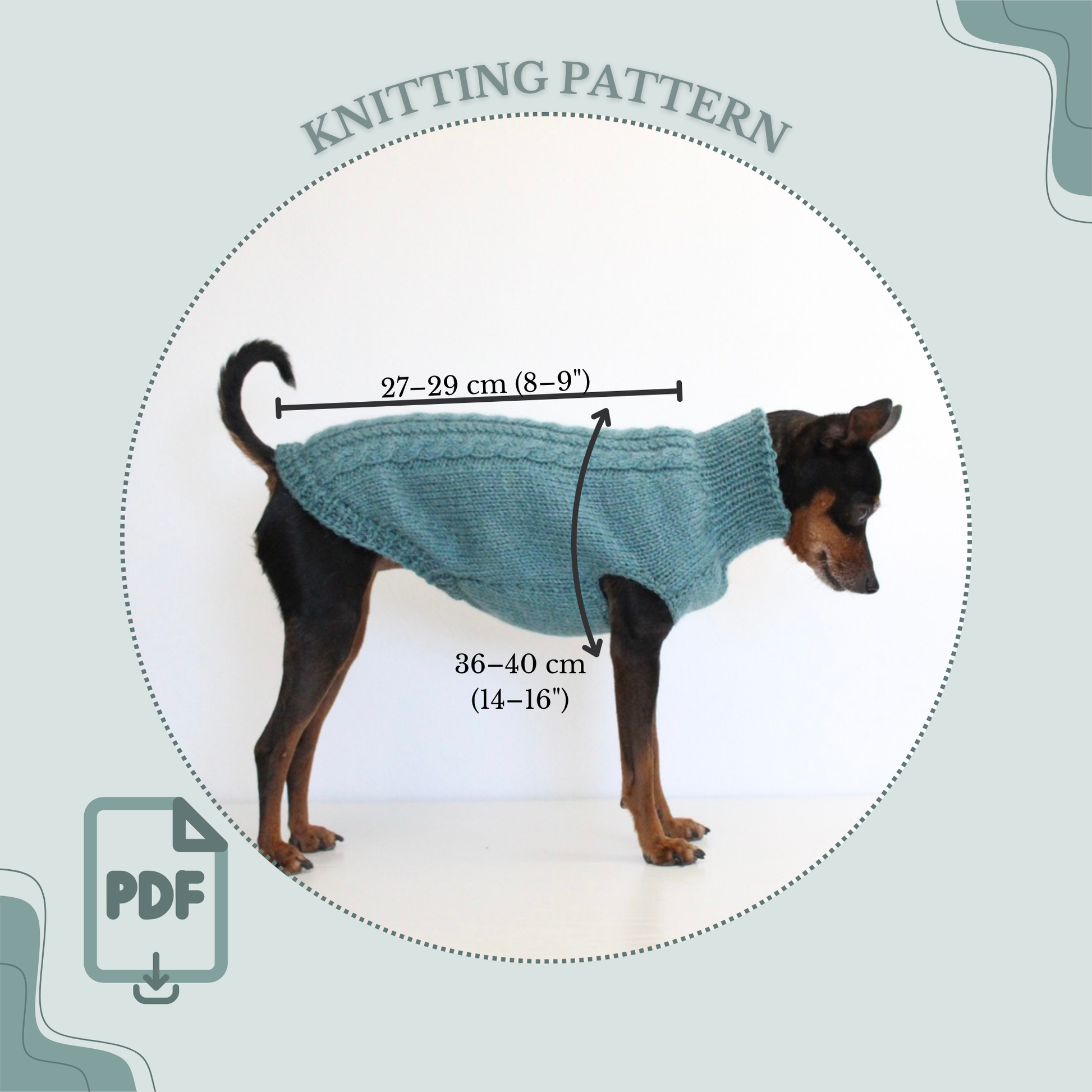 'PRIMUS' Dog Sleeveless Sweater – PDF KNITTING PATTERN