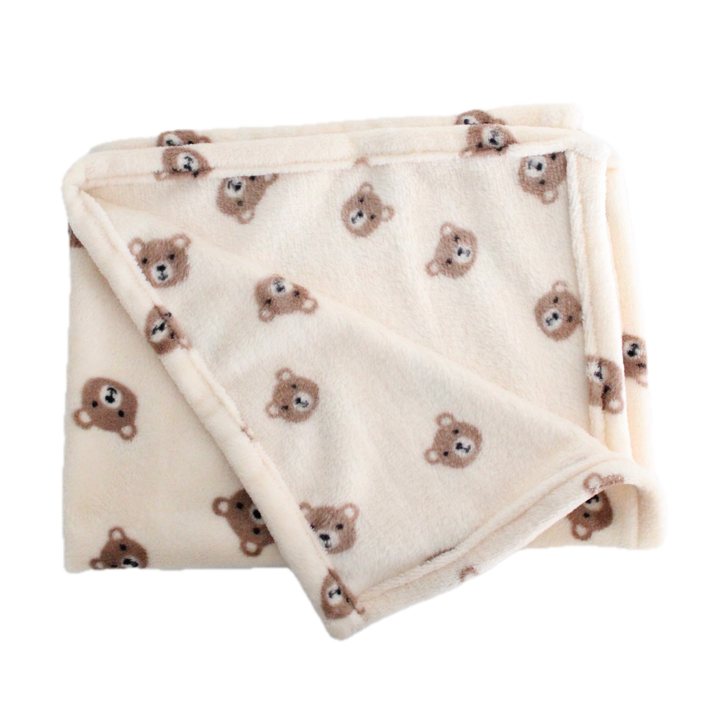 Teddy Bear Fleece Blanket for Small Dogs | 90 x 70 cm
